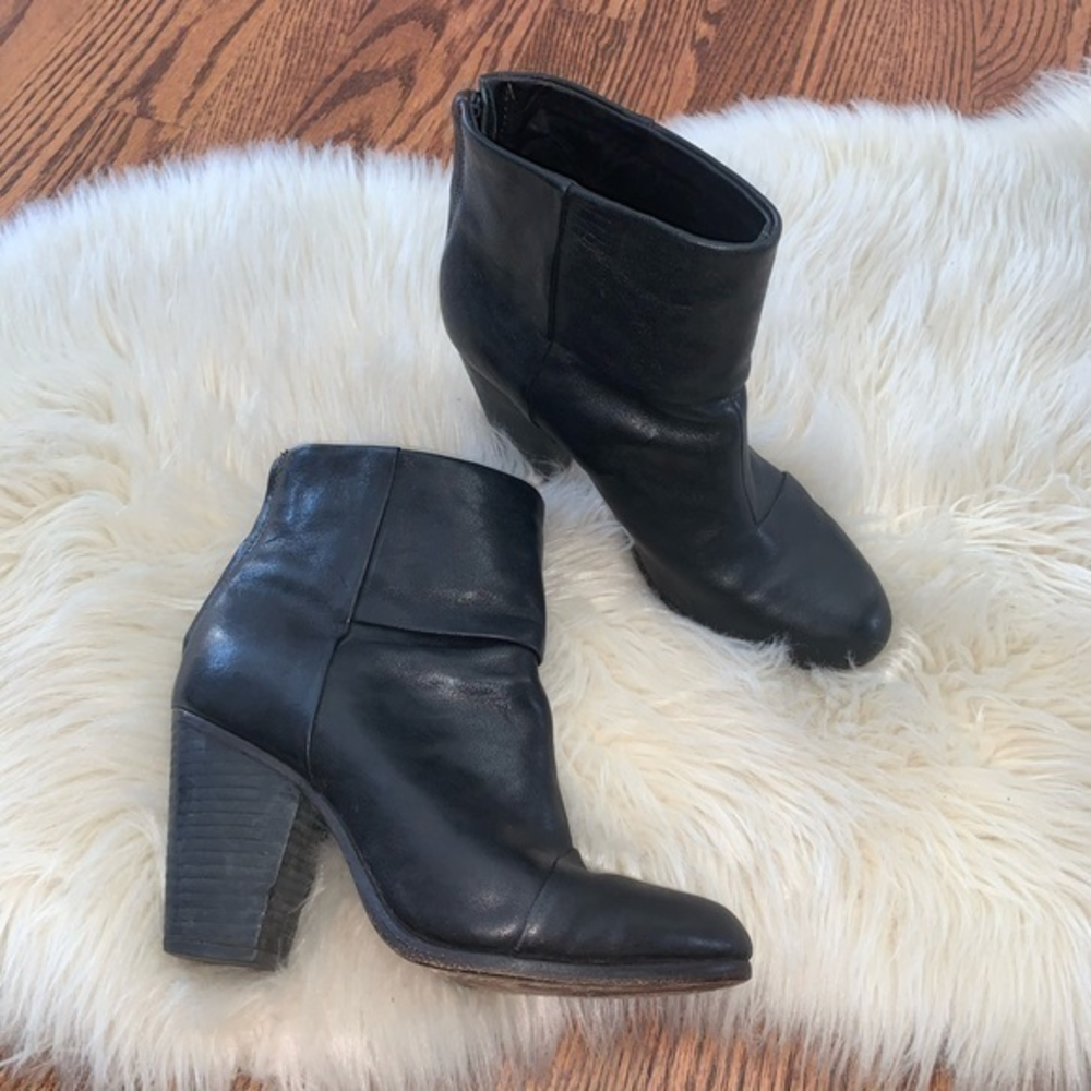 Rag & Bone Newberry black leather booties size 37